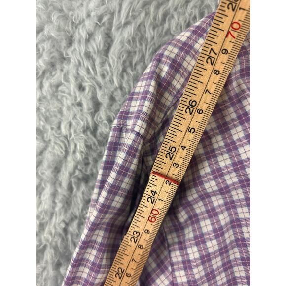 Peter Millar XXL Purple Plaid Button Down Shirt Classic Fit Long Sleeve - Picture 5 of 7